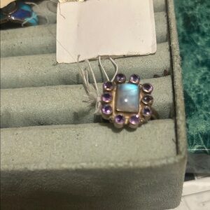 Elegant Purple and Silver Women's Ring